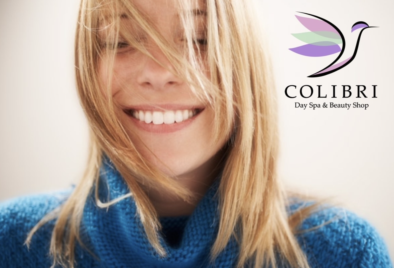 woman smiling after visiting colibri day spa in sarasota, sanctuary for skin care, massage, and holistic wellness.